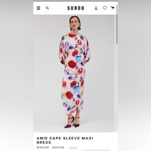 Suboo Amie cape sleeve dress